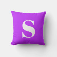 Travesseiro Exterior Neon Roxo Inicial Monograma