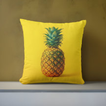 Travesseiro Externo Amarelo de Abacaxi Moderno | T