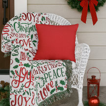 Travesseiro externo de cor sólida vermelha