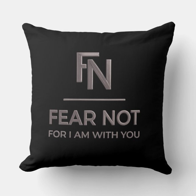 Almofada Travesseiro Fear Not For I Am With You (Frente)