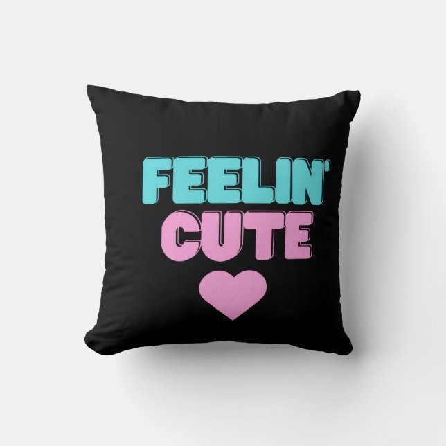 Almofada Travesseiro Feeling Cute | Decoração de Casa Estét (Frente)