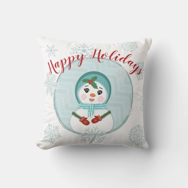 Almofada Travesseiro feito sob encomenda da mulher da neve (Frente)