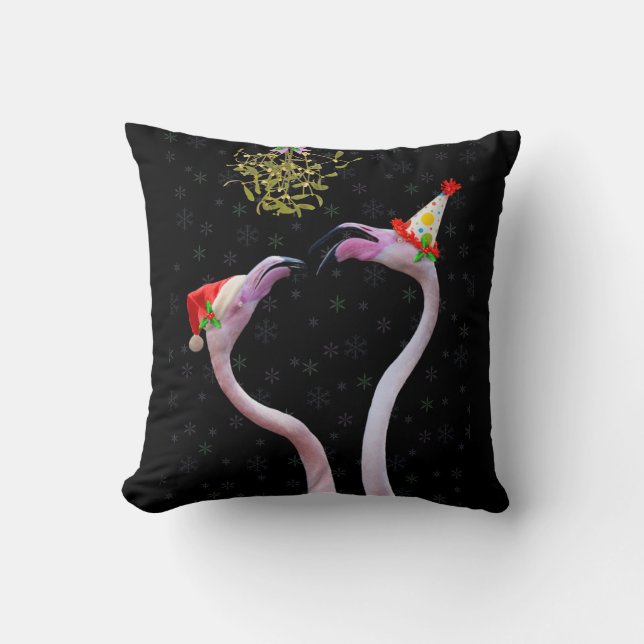 Almofada Travesseiro Festivo Flamingos (Frente)