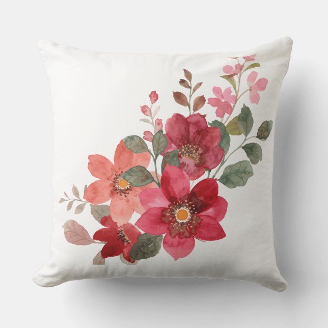Almofada Travesseiro Flor Premium, Cushion Floral, Decor Do (Frente)