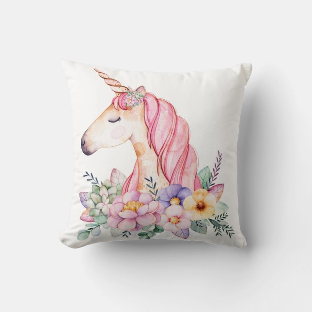 Almofada Travesseiro floral do berçário do bebé da cara do (Frente)