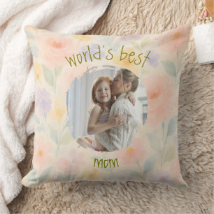 Almofada Travesseiro Floral Personalizado 'A Melhor Mãe do