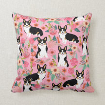 travesseiro Floral Triangular de Corgi - presente 