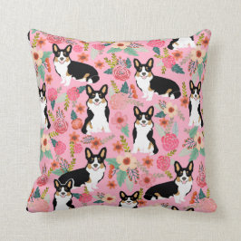 Almofada travesseiro Floral Triangular de Corgi - presente 