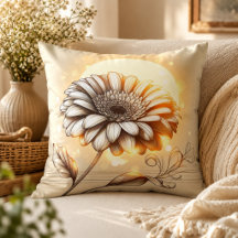 Travesseiro Gerbera Daisy para Conforto Inspirado 