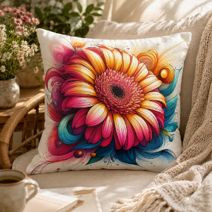 Almofada Travesseiro Gerbera Daisy para conforto inspirado 