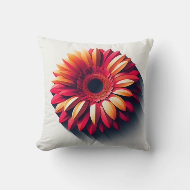 Almofada Travesseiro Gerbera Daisy para conforto inspirado  (Frente)