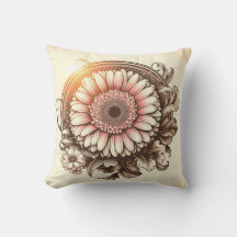 Travesseiro Gerbera Daisy para conforto inspirado
