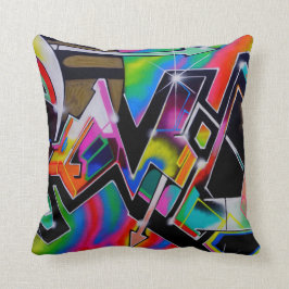 Almofada Travesseiro grafite colorido