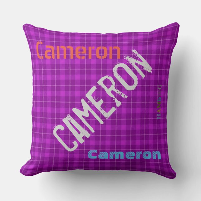 Almofada Travesseiro HAMbWG Vanity - Adicionar nome - Xadre (Frente)