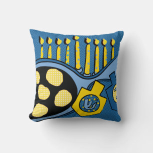 Almofada Travesseiro Hanukkah "LATKS AND SOUR CREAM"