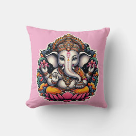 Almofada Travesseiro Hindu Deus Ganesh / Ganesha com Om des