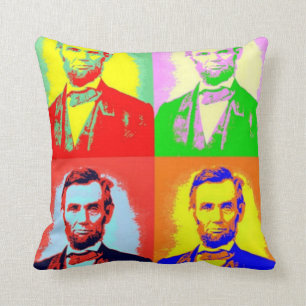 Almofada Travesseiro honesto do pop art de Abe Lincoln