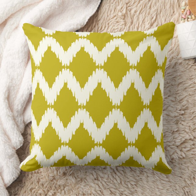 Almofada travesseiro iKat Zig Zag Chartreuse e Ivory Design (Cobertor)