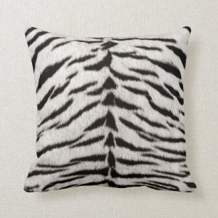 Almofada travesseiro Impressão de Pele de Tigre Branco