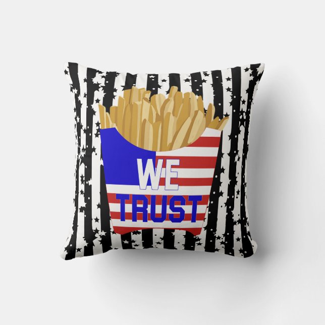 Almofada Travesseiro In Fries We Trust  (Verso)