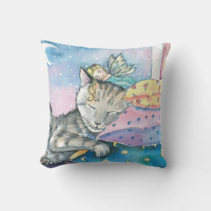 Almofada Travesseiro Infantil do Gato Tabby da Fada do Timm