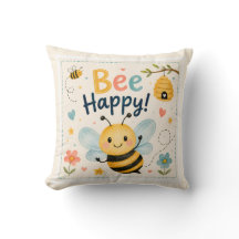Travesseiro Infantil Feliz Abelha Fofa