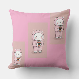 Almofada Travesseiro Infantil Rosa Suave com Desenho Animad