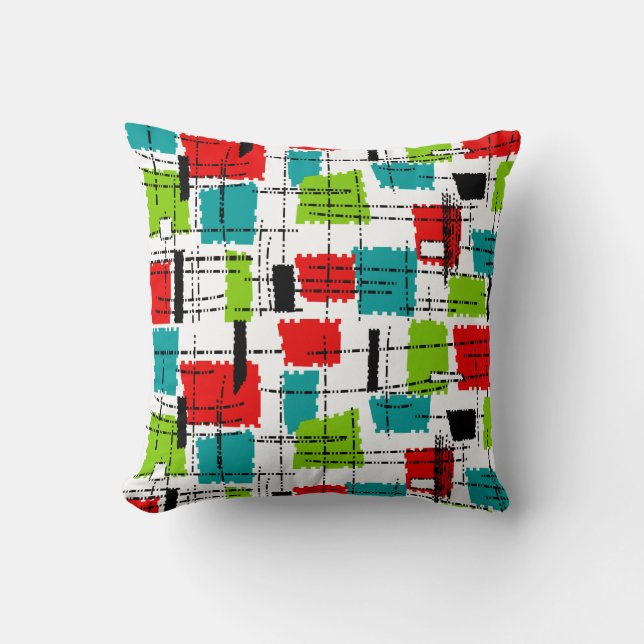 Almofada Travesseiro inspirado moderno #738 do meio século (Frente)