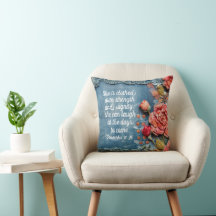 Travesseiro Inspirador Provérbios 31:25 Versículo