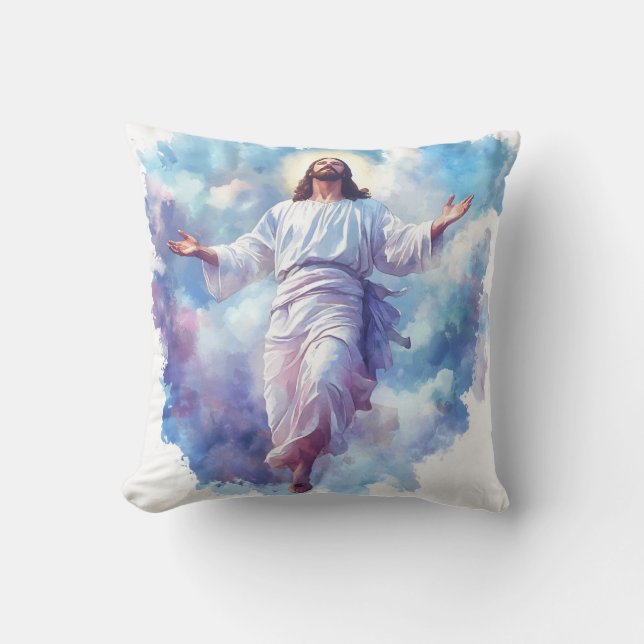 Almofada Travesseiro Jesus Cristo Fé Religiosa Cristã (Frente)