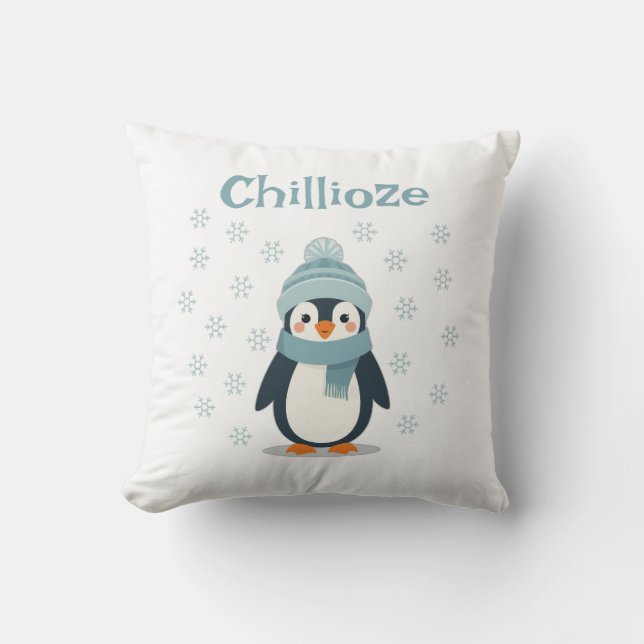 Almofada Travesseiro Kawaii Penguin - Chillioze Cushion (Frente)