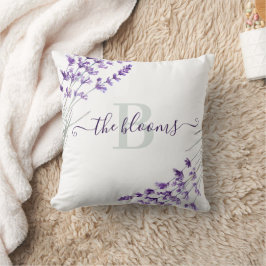 Almofada Travesseiro Lavanda Aquarela com Foto Monogramada
