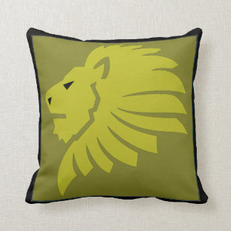 Almofada Travesseiro Leo Lion em Dourado e Negro