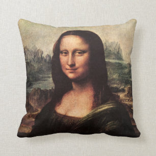 Almofada Travesseiro Leonardo da Vinci de Mona Lisa do