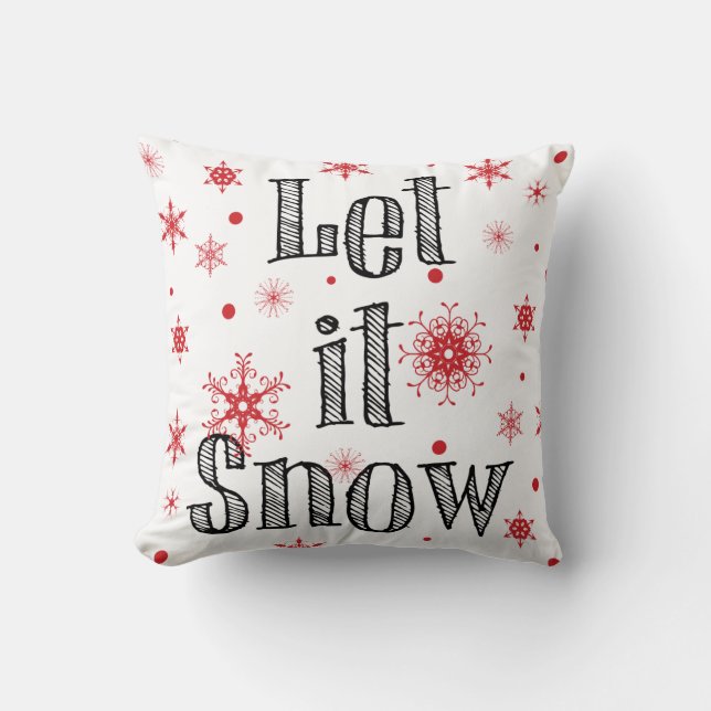 Almofada Travesseiro Let it Snow (Frente)