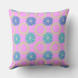 Almofada Travesseiro Limão Padrão Fruta Citrino Decoração