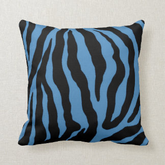 Almofada Travesseiro listrado da zebra impressão azul e
