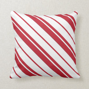 Almofada Travesseiro listrado vermelho e branco da hortelã