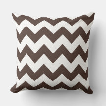 Travesseiro Listrado Zig Zag Marrom