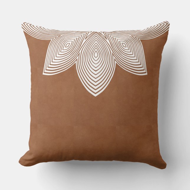 Almofada Travesseiro lombar tribal do Lotus Flower (Frente)