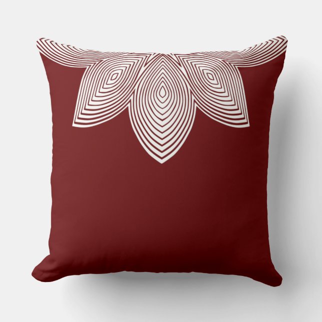 Almofada Travesseiro lombar tribal do Lotus Flower (Frente)