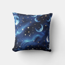 Travesseiro Lua Celestial Azul Safira