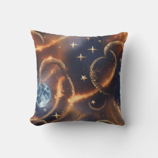 Almofada Travesseiro Lunar Celestial Laranja Ígneo