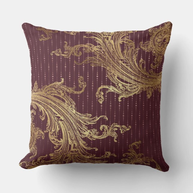 Almofada Travesseiro luxuoso reversível do Victorian (Frente)