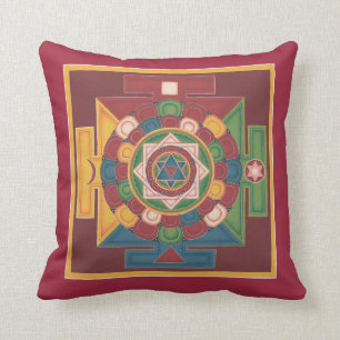 Almofada Travesseiro-Mandala dos 5 elementos da terra para