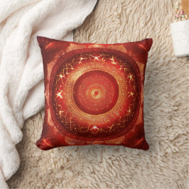 Almofada Travesseiro Mandala Vermelho do Chakra Raiz