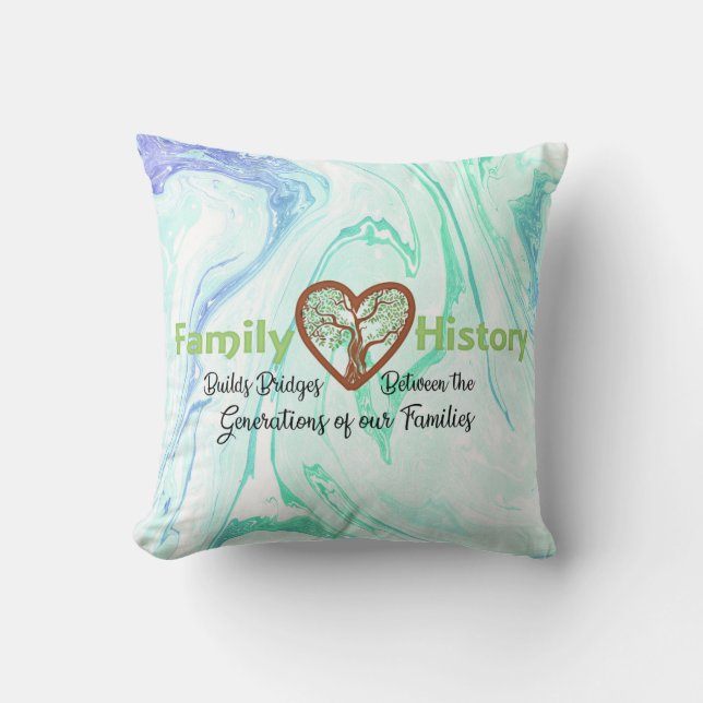 Almofada Travesseiro marmoreado da árvore da árvore (Frente)