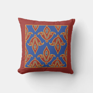 Almofada Travesseiro, Maroon, Azul, Dourado, Fleur de Lys P