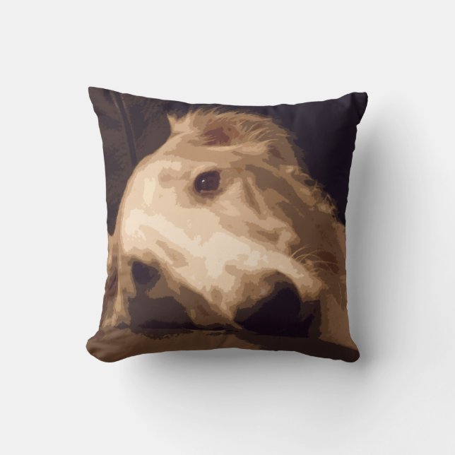 Almofada Travesseiro melancólico do Borzoi (Frente)