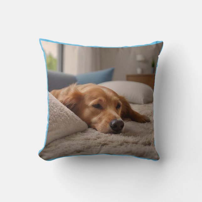 Almofada Travesseiro "Melhor lugar para o cachorro dormir" (Frente)